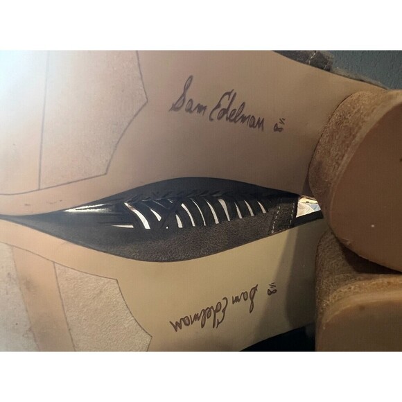 Sam Edelman Rocco Bootie Sandals Womens Size 8.5 Brown Suede Cage Cutout Lace Up - Picture 9 of 10